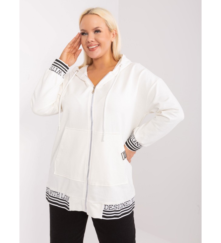 Bluza plus size RV-BL-8190.09P ecru