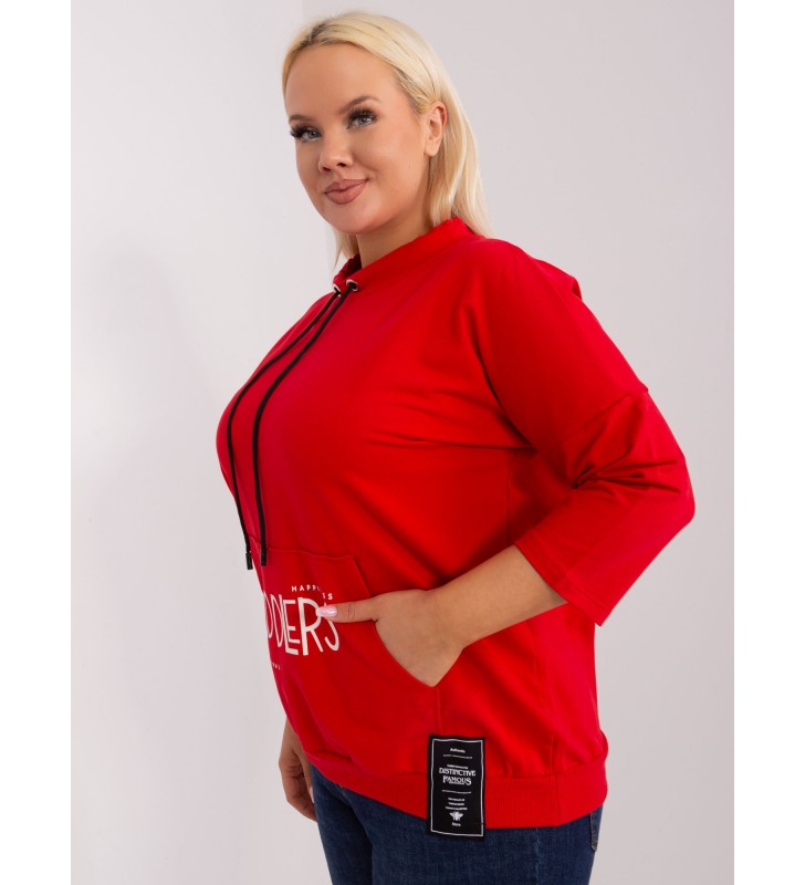 Bluzka plus size RV-BZ-8106.96 czerwony