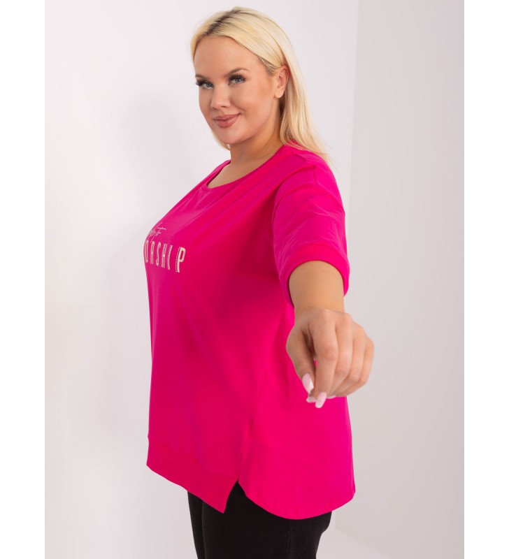 Bluzka plus size RV-BZ-9449.76 fuksjowy