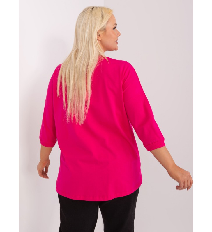 Bluzka plus size RV-BZ-9449.76 fuksjowy