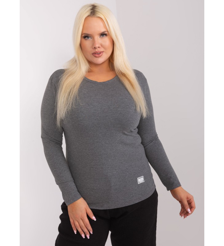 Bluzka plus size RV-BZ-9257.19 ciemny szary