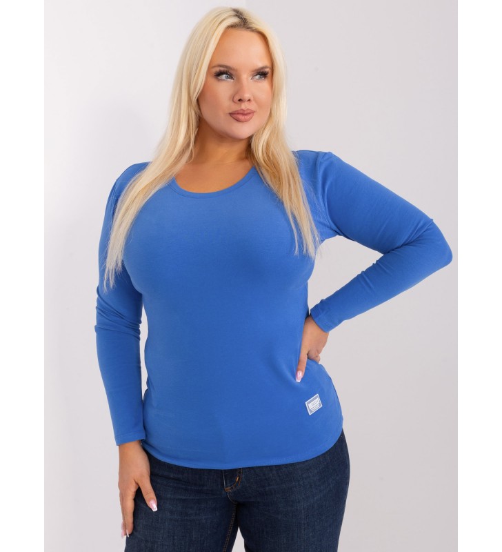 Bluzka plus size RV-BZ-9257.19 ciemny niebieski