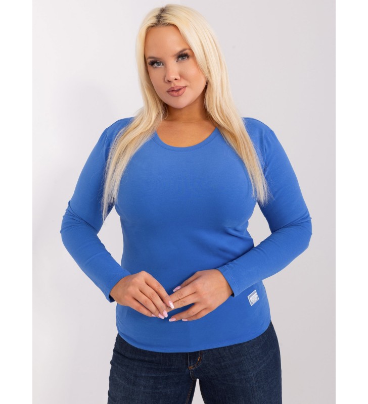 Bluzka plus size RV-BZ-9257.19 ciemny niebieski