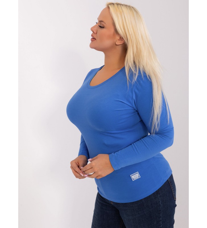 Bluzka plus size RV-BZ-9257.19 ciemny niebieski