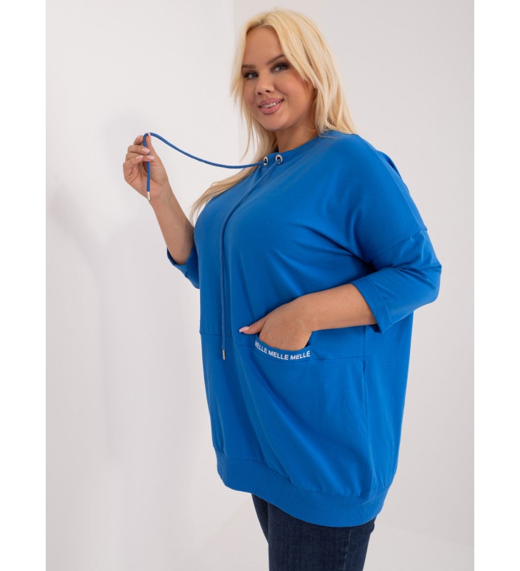 Bluzka plus size RV-BZ-14001.46 ciemny niebieski