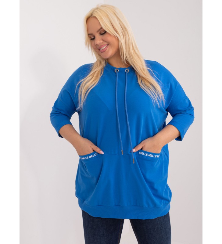 Bluzka plus size RV-BZ-14001.46 ciemny niebieski