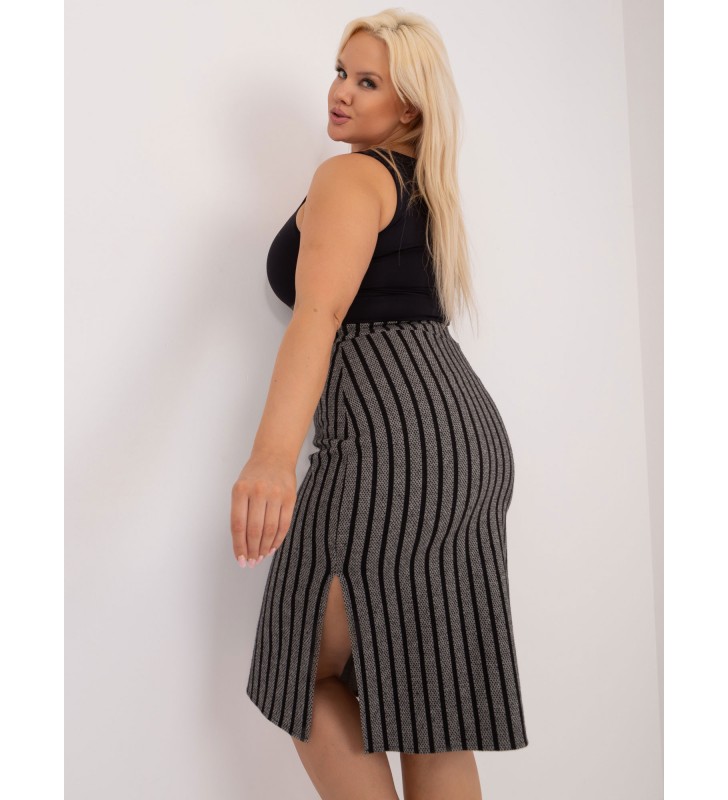 Spódnica plus size LK-SD-509514-1.43 szaro-czarny