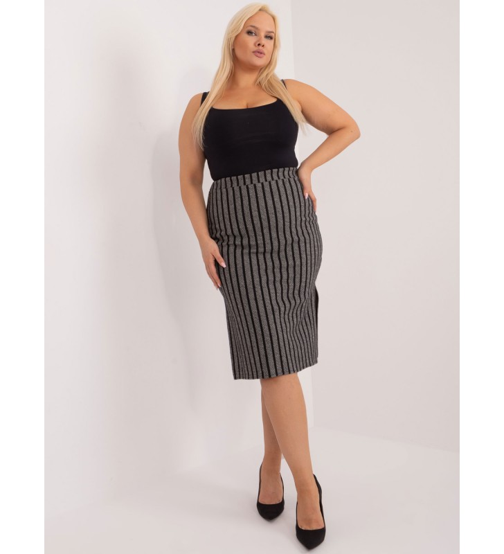 Spódnica plus size LK-SD-509514-1.43 szaro-czarny