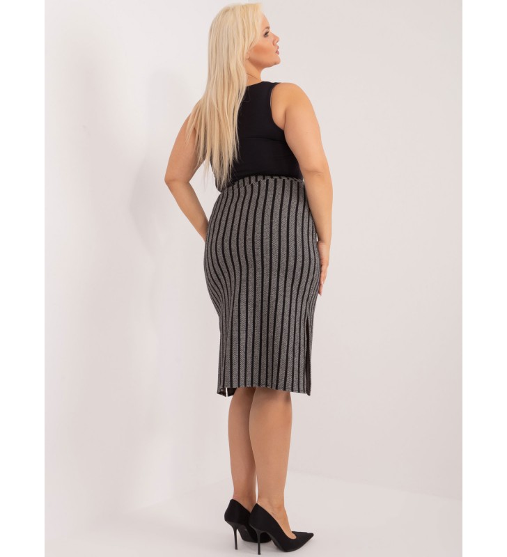 Spódnica plus size LK-SD-509514-1.43 szaro-czarny