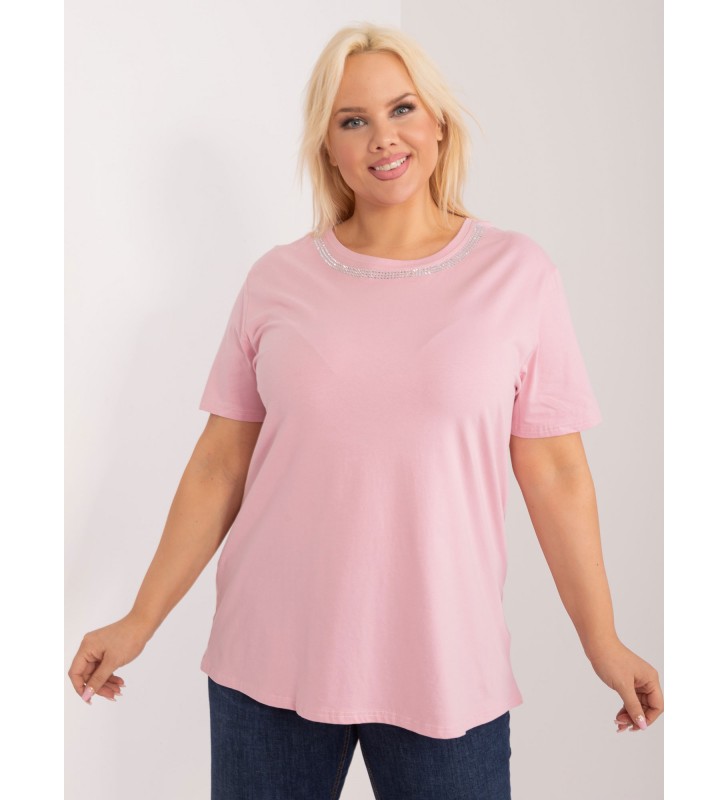 Bluzka plus size PM-BZ-GW2380.54 jasny różowy