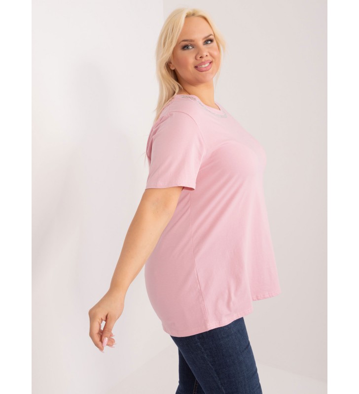 Bluzka plus size PM-BZ-GW2380.54 jasny różowy