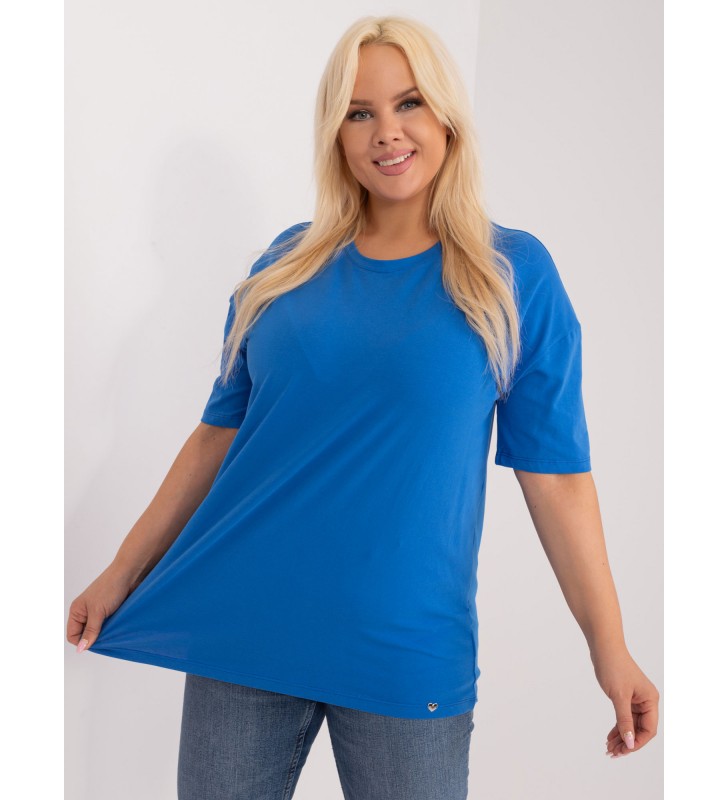 T-shirt plus size RV-TS-6318.00X ciemny niebieski