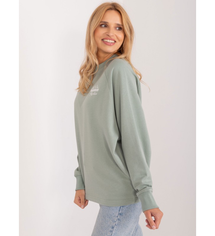 Bluza bez kaptura D10088BC02656A pistacjowy