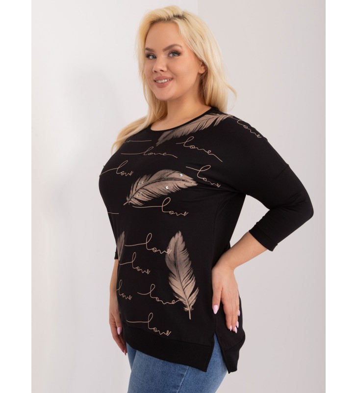 Bluzka plus size RV-BZ-9433.81 czarny