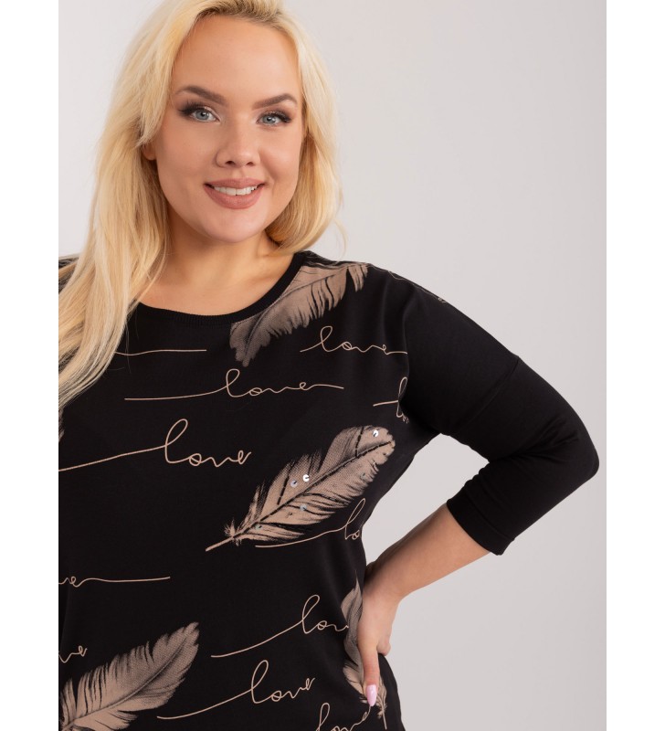 Bluzka plus size RV-BZ-9433.81 czarny