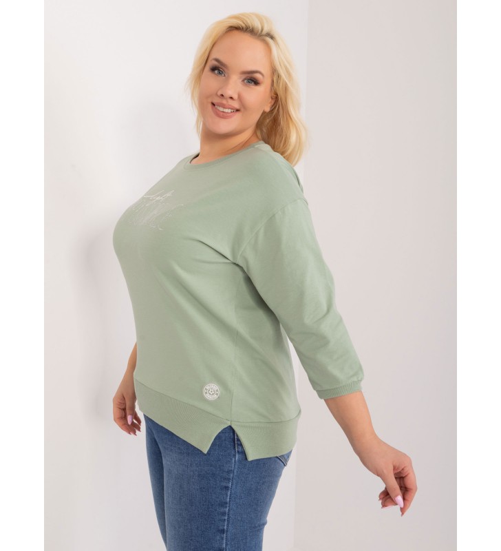 Bluzka plus size RV-BZ-9417.69 pistacjowy