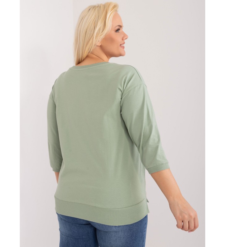 Bluzka plus size RV-BZ-9417.69 pistacjowy