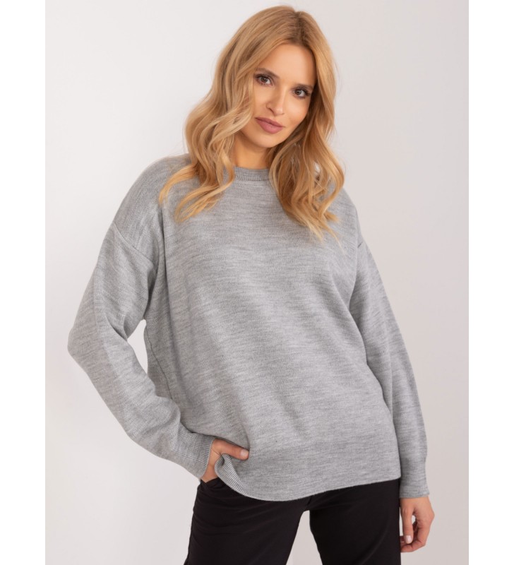 Sweter klasyczny BA-SW-1494.37 szary