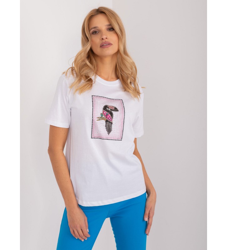 T-shirt z aplikacją PM-TS-4661.30 biały