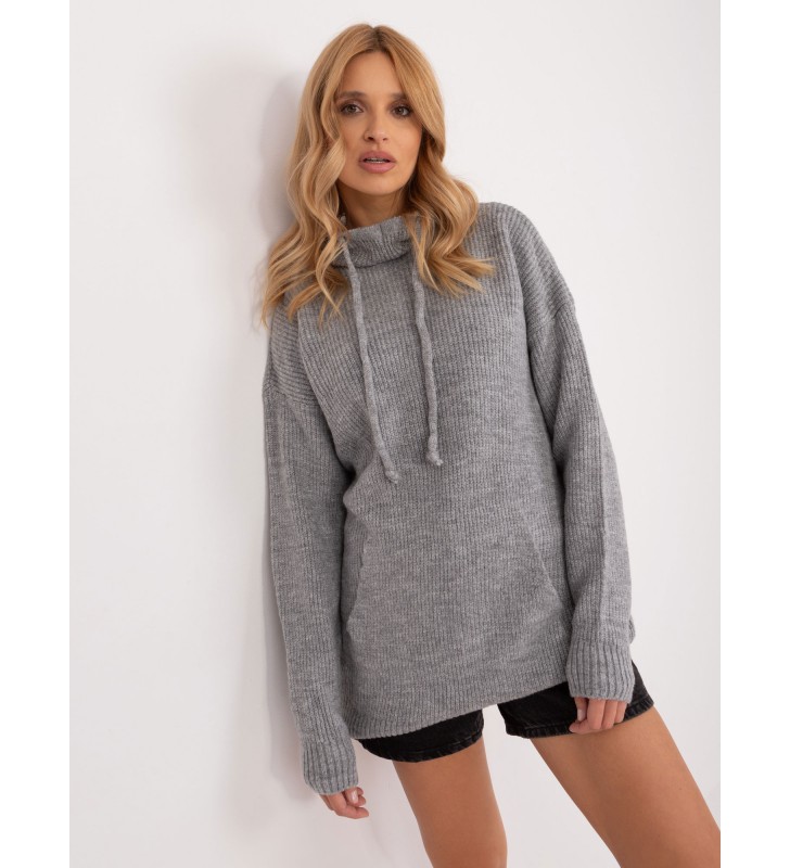 Sweter oversize BA-SW-0593.22 szary