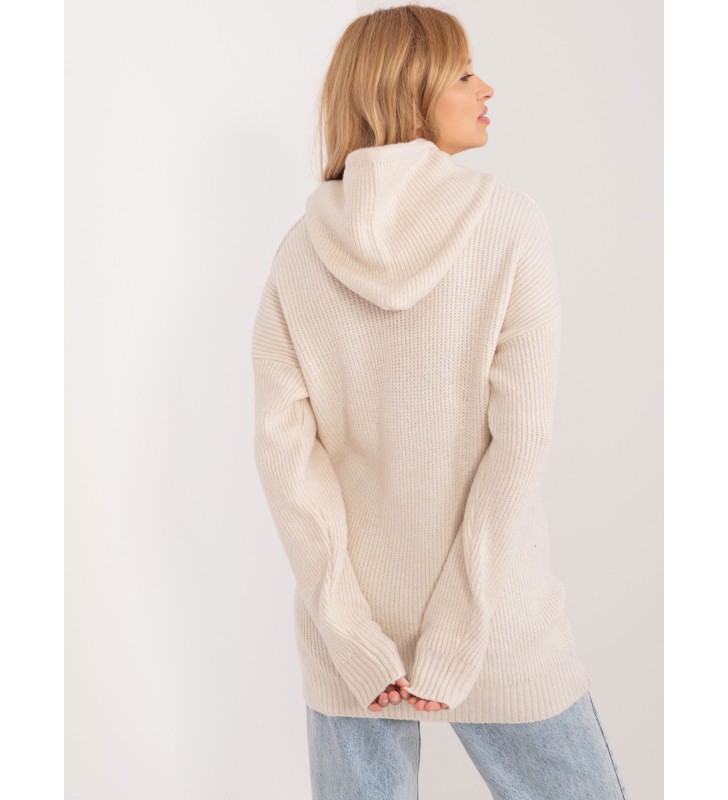 Sweter oversize BA-SW-0593.22 jasny beżowy