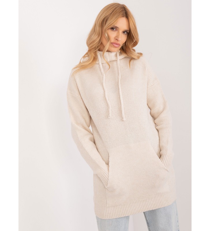 Sweter oversize BA-SW-0593.22 jasny beżowy