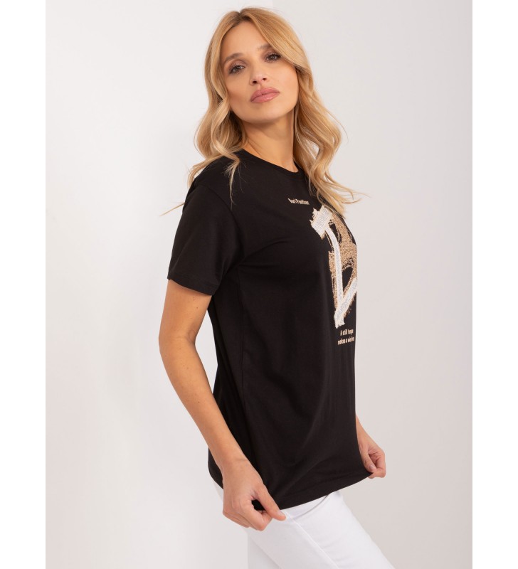 T-shirt z aplikacją PM-TS-4644.31 czarny