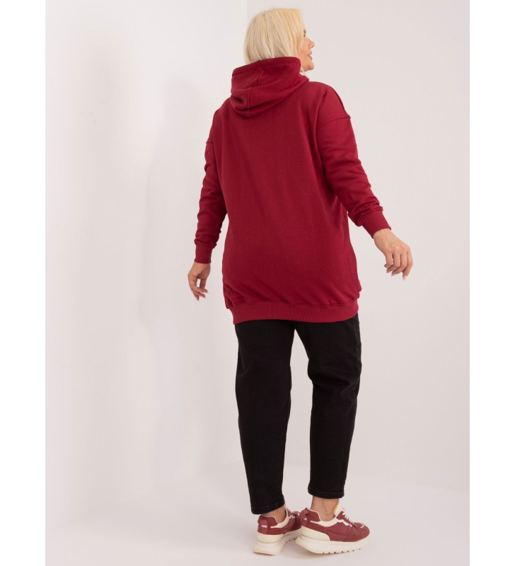 Bluza plus size RV-BL-6338.19X bordowy