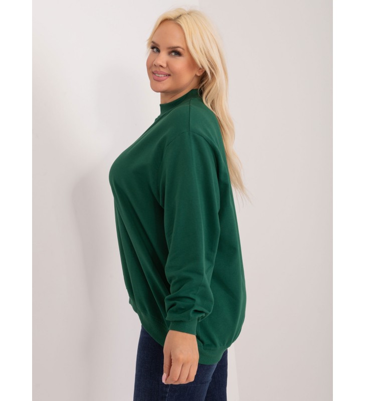 Bluza plus size RV-BL-6299.11 ciemny zielony