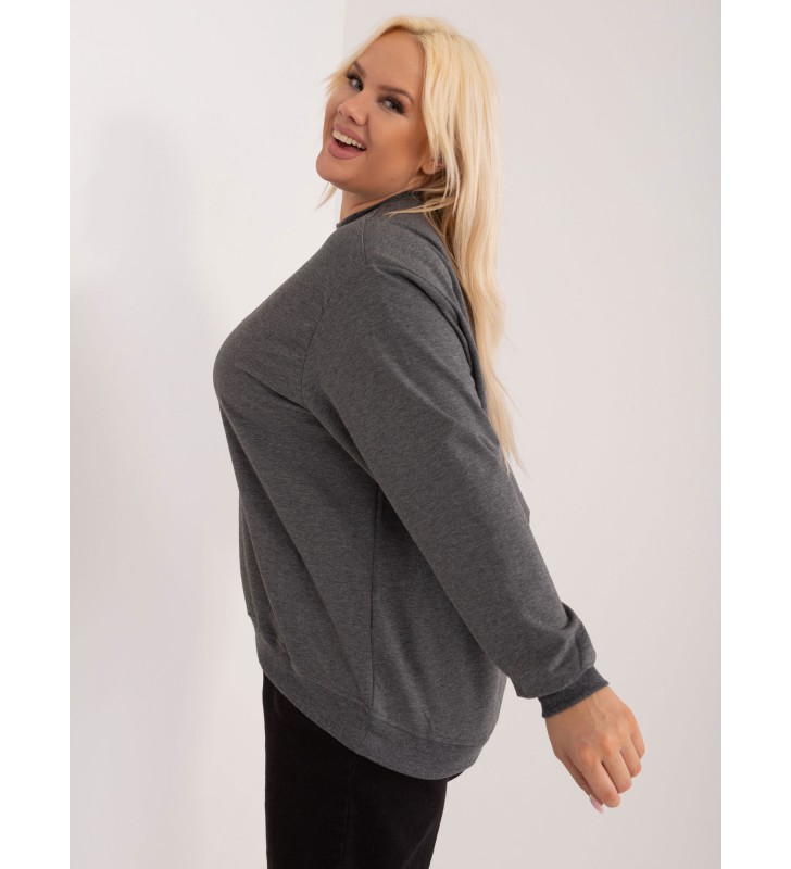 Bluza plus size RV-BL-6299.11 ciemny szary