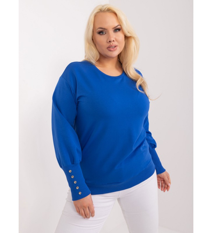 Bluzka plus size RV-BZ-9227.33X kobaltowy