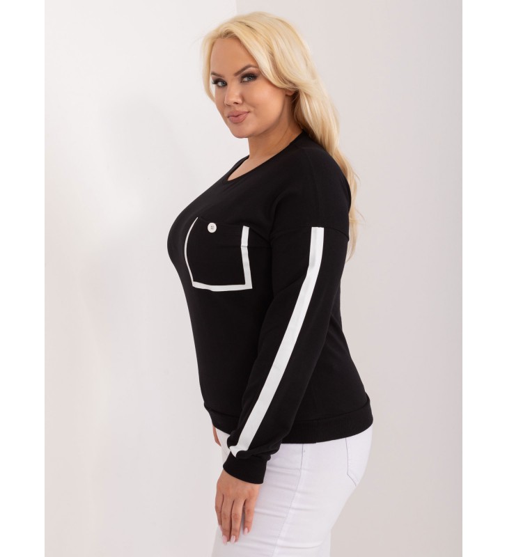 Bluzka plus size RV-BZ-9329.57 czarny