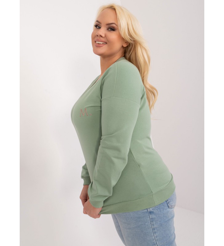 Bluzka plus size RV-BZ-9233.24 pistacjowy