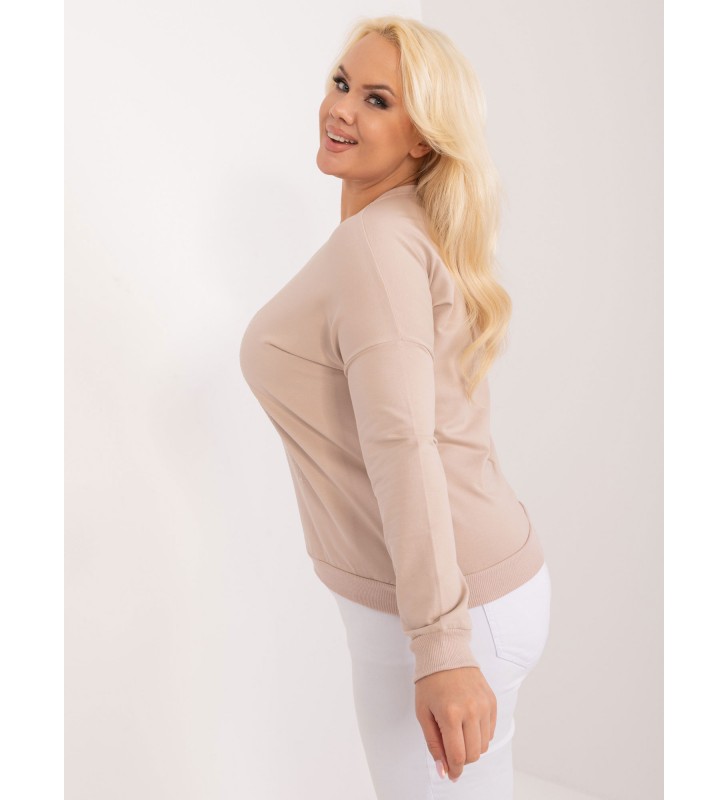 Bluzka plus size RV-BZ-8273.03 beżowy