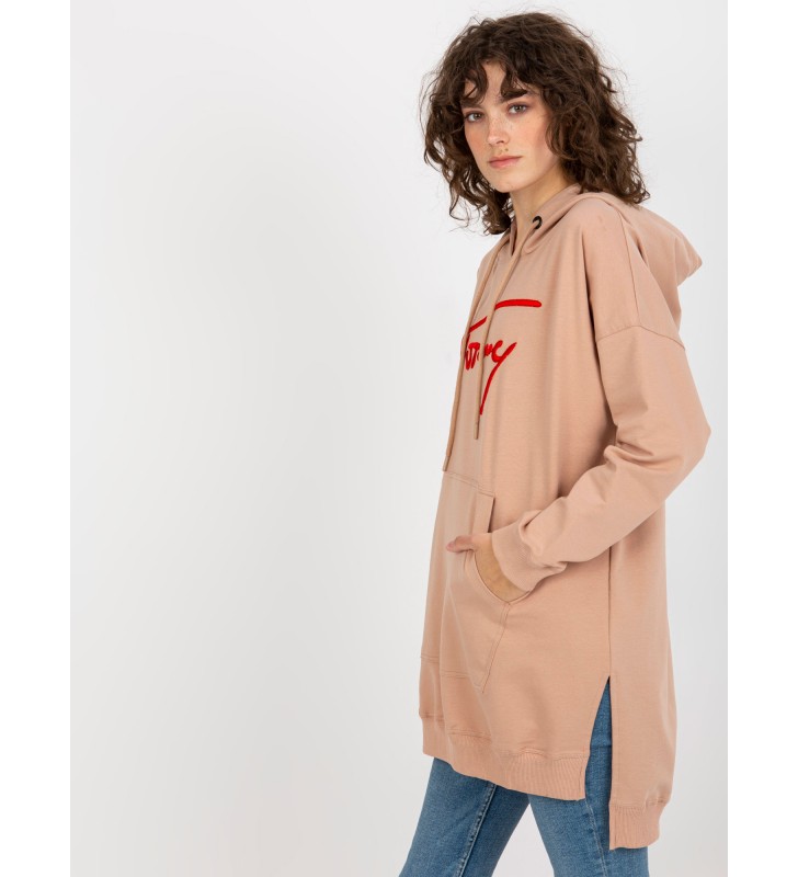 Bluza kangurka VI-BL-335.25X ciemny bezowy