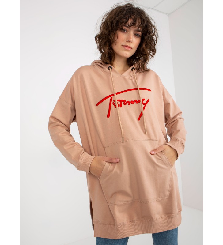 Bluza kangurka VI-BL-335.25X ciemny bezowy