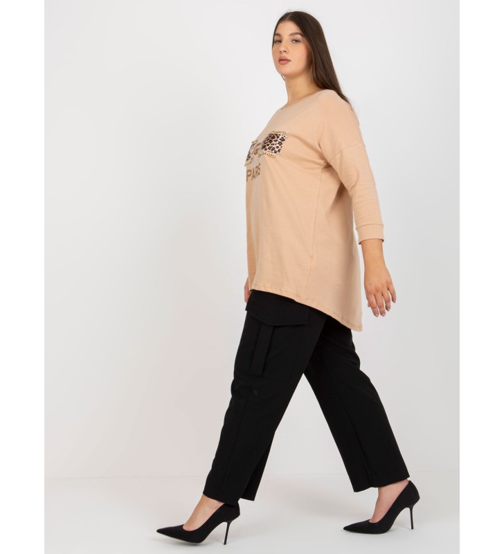 Bluzka plus size VI-BZ-2901.49P ciemny bezowy