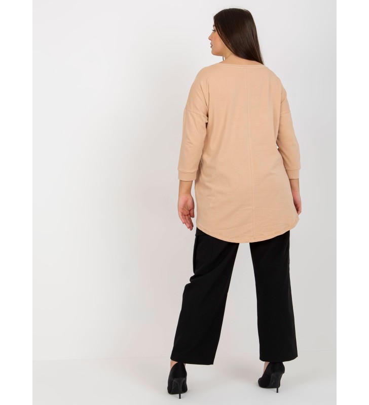 Bluzka plus size VI-BZ-2901.49P ciemny bezowy