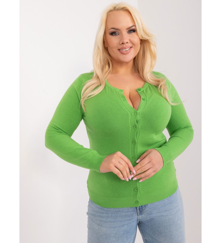 Sweter plus size PM-SW-B138.39X jasny zielony