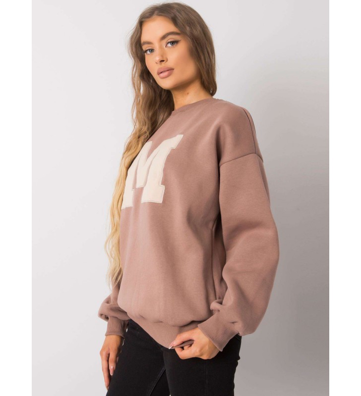 Bluza bez kaptura EM-BL-617-1.34X jasny brązowy