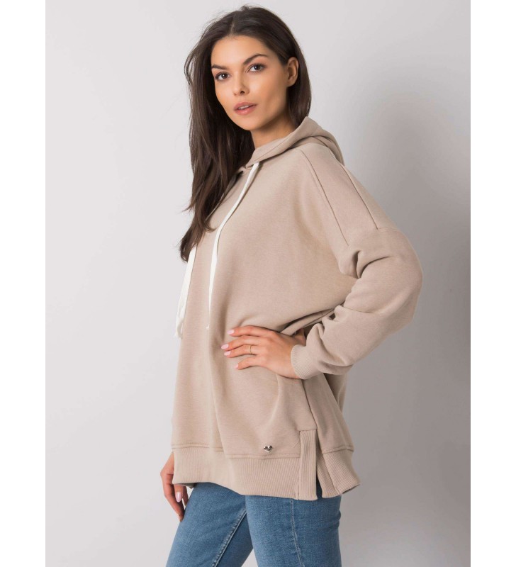 Bluza z kapturem RV-BL-7190.38X ciemny bezowy