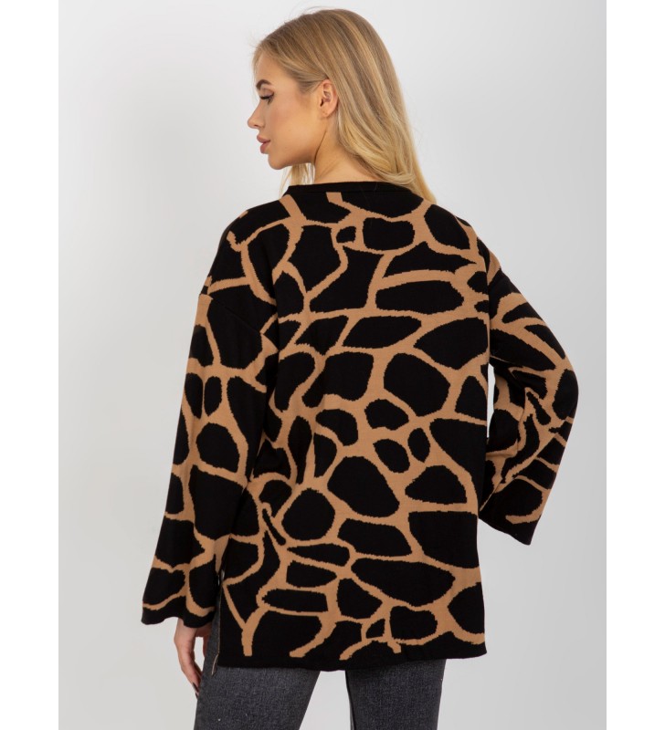 Sweter oversize RV-SW-14276.09X czarny