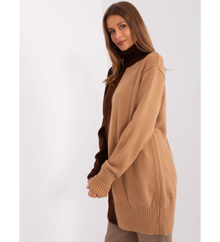 Sweter z golfem BA-SW-0234.65P ciemny brązowy