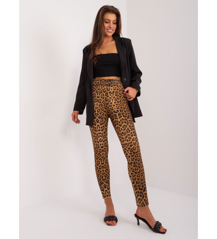 Spodnie legginsy LK-SP-509113.67 camelowy