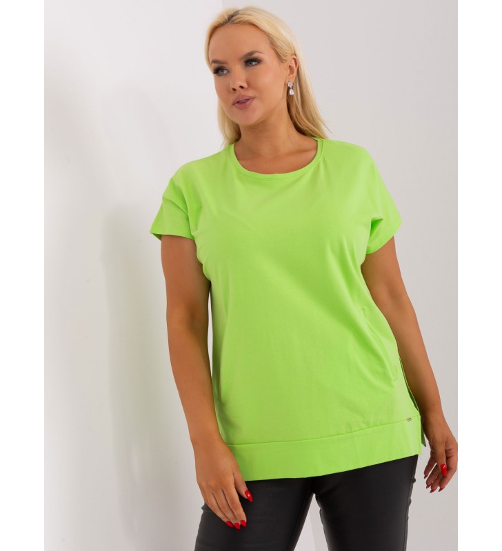 Bluzka plus size RV-BZ-8854.06 limonkowy