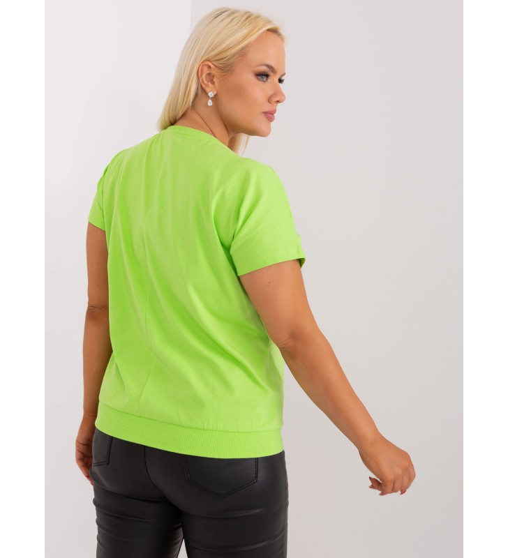 Bluzka plus size RV-BZ-8935.97 limonkowy