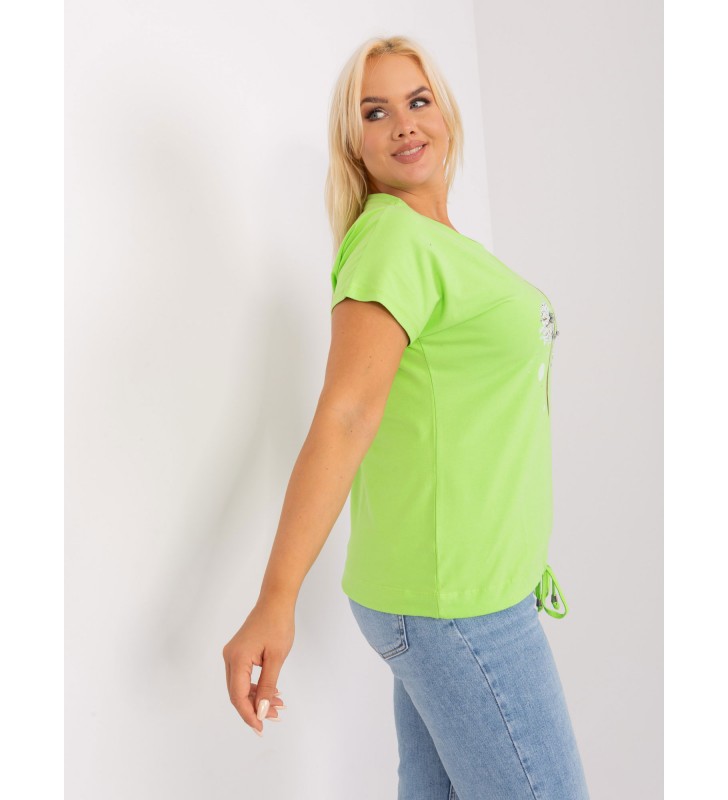 Bluzka plus size RV-BZ-8975.74 limonkowy