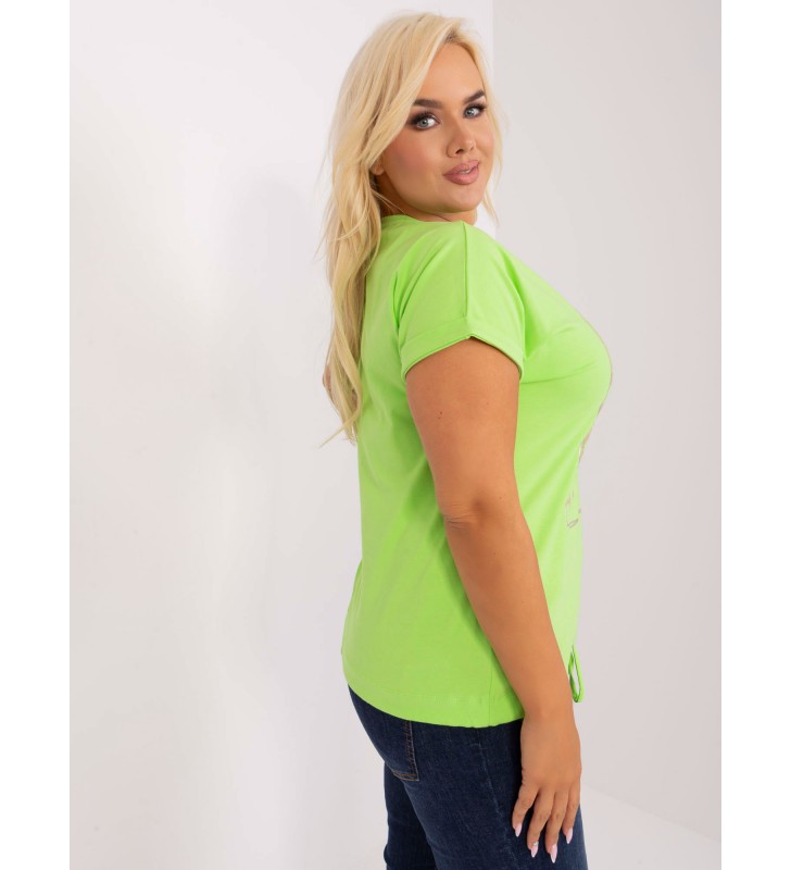 Bluzka plus size RV-BZ-8600.04P limonkowy