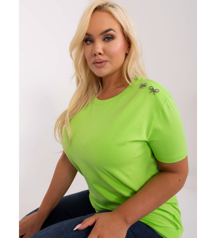 Bluzka plus size RV-BZ-8927.35 limonkowy