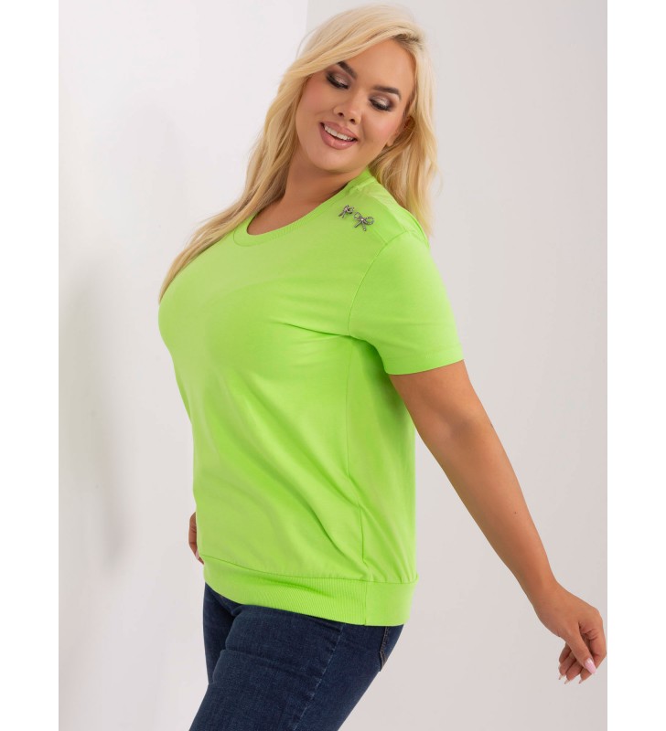 Bluzka plus size RV-BZ-8927.35 limonkowy